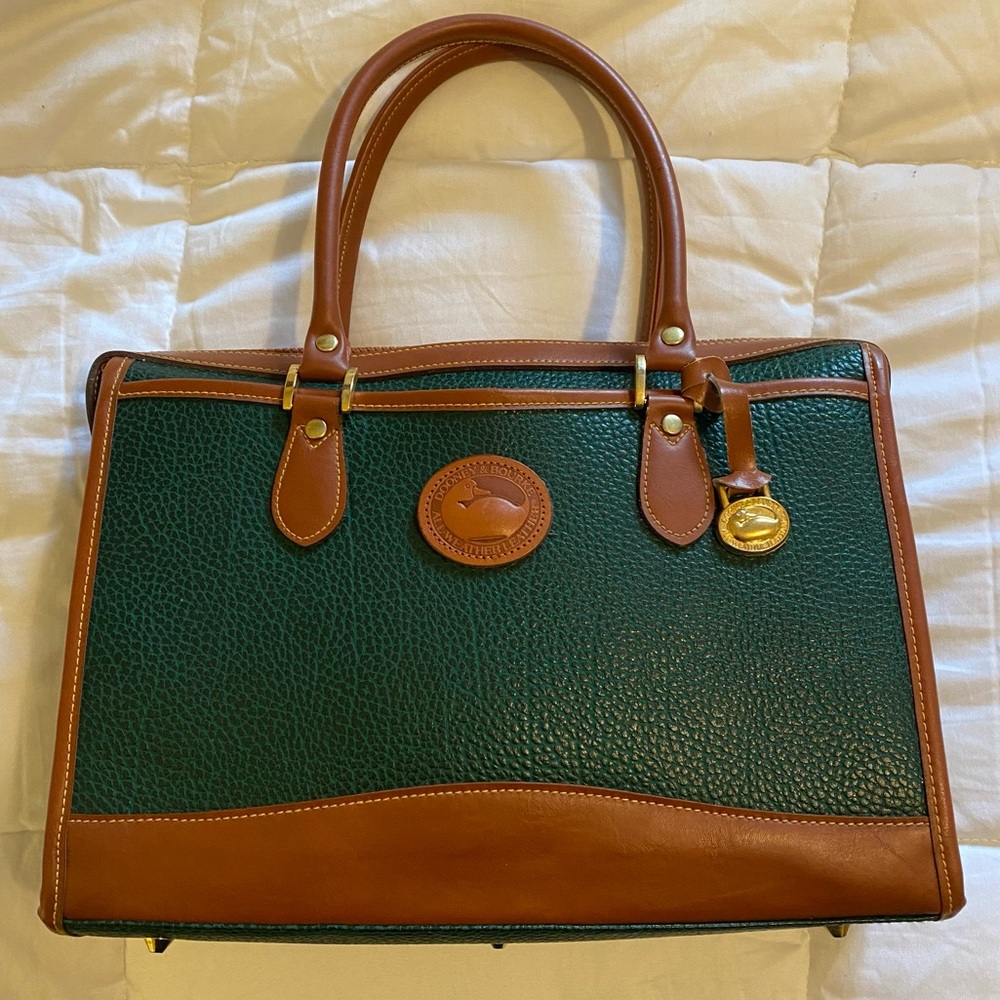 DOONEY AND BOURKE HANDBAG>>Green and Brown